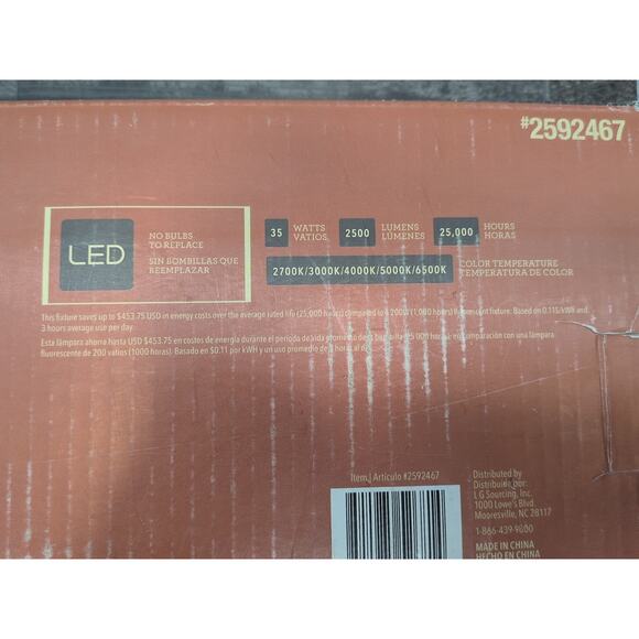 Allen + Roth Daphne 24” Black LED Flush Mount Light Ceiling Fixture [E3] - Picture 12 of 13